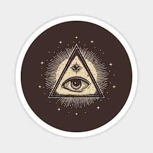 Boho Distressed Eye of Providence Magnet